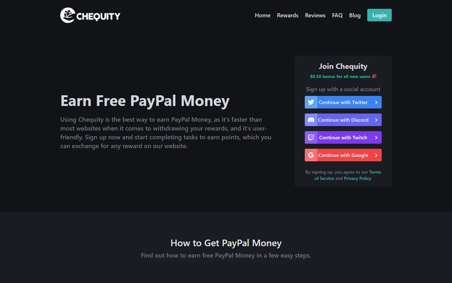 Chequity free paypal money screenshot