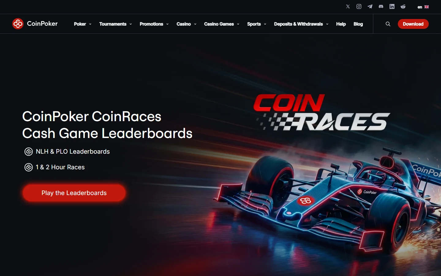 CoinPoker coinraces screenshot