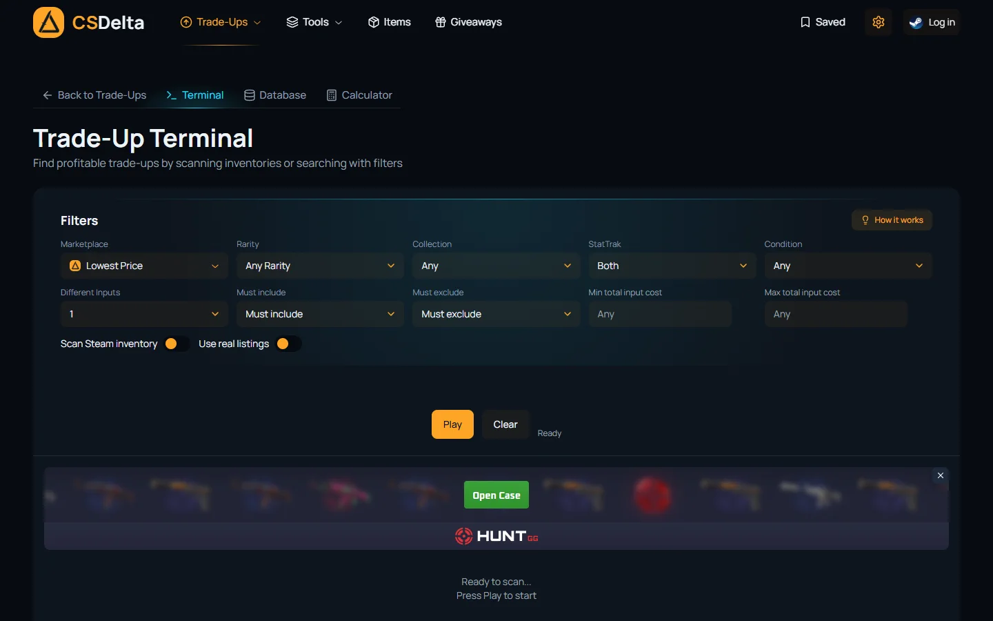 CSDelta terminal screenshot