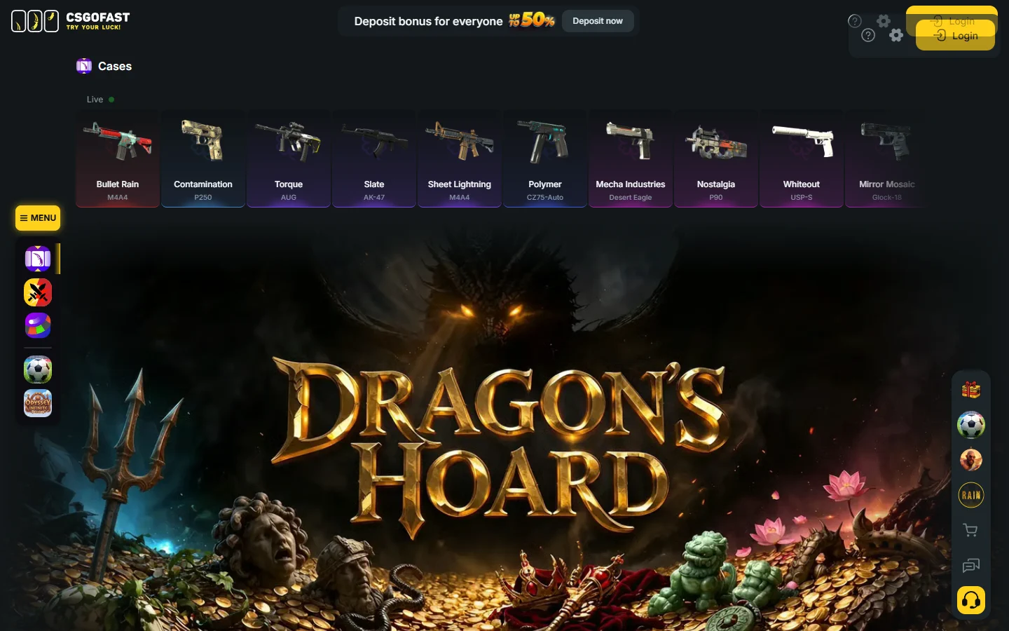 CSGOFAST cases screenshot