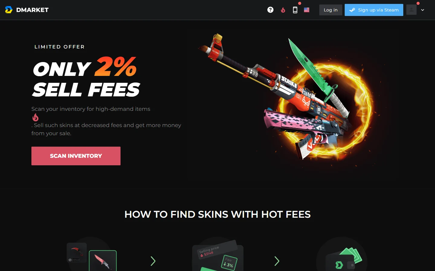 DMarket sell items promo screenshot