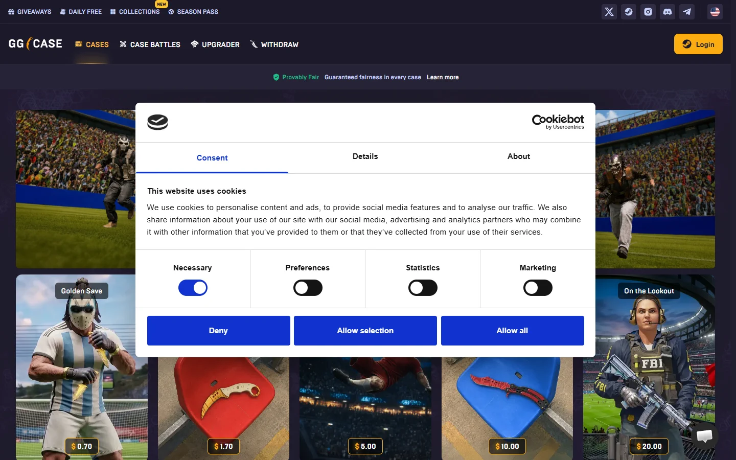 GGCASE cases screenshot