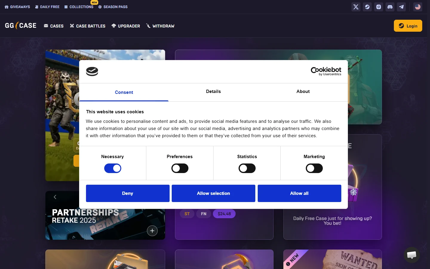 GGCASE homepage screenshot
