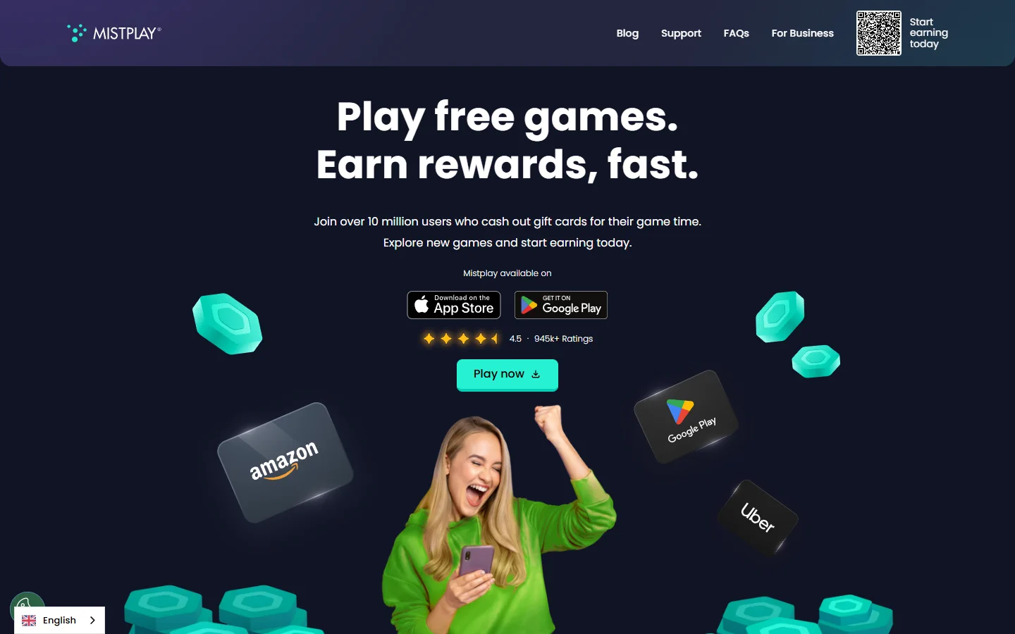 Mistplay homepage screenshot