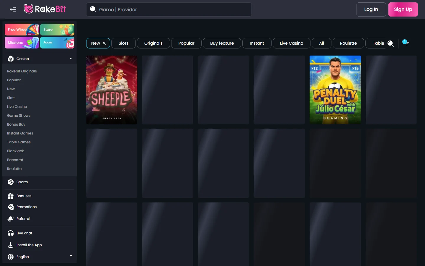Rakebit new releases screenshot