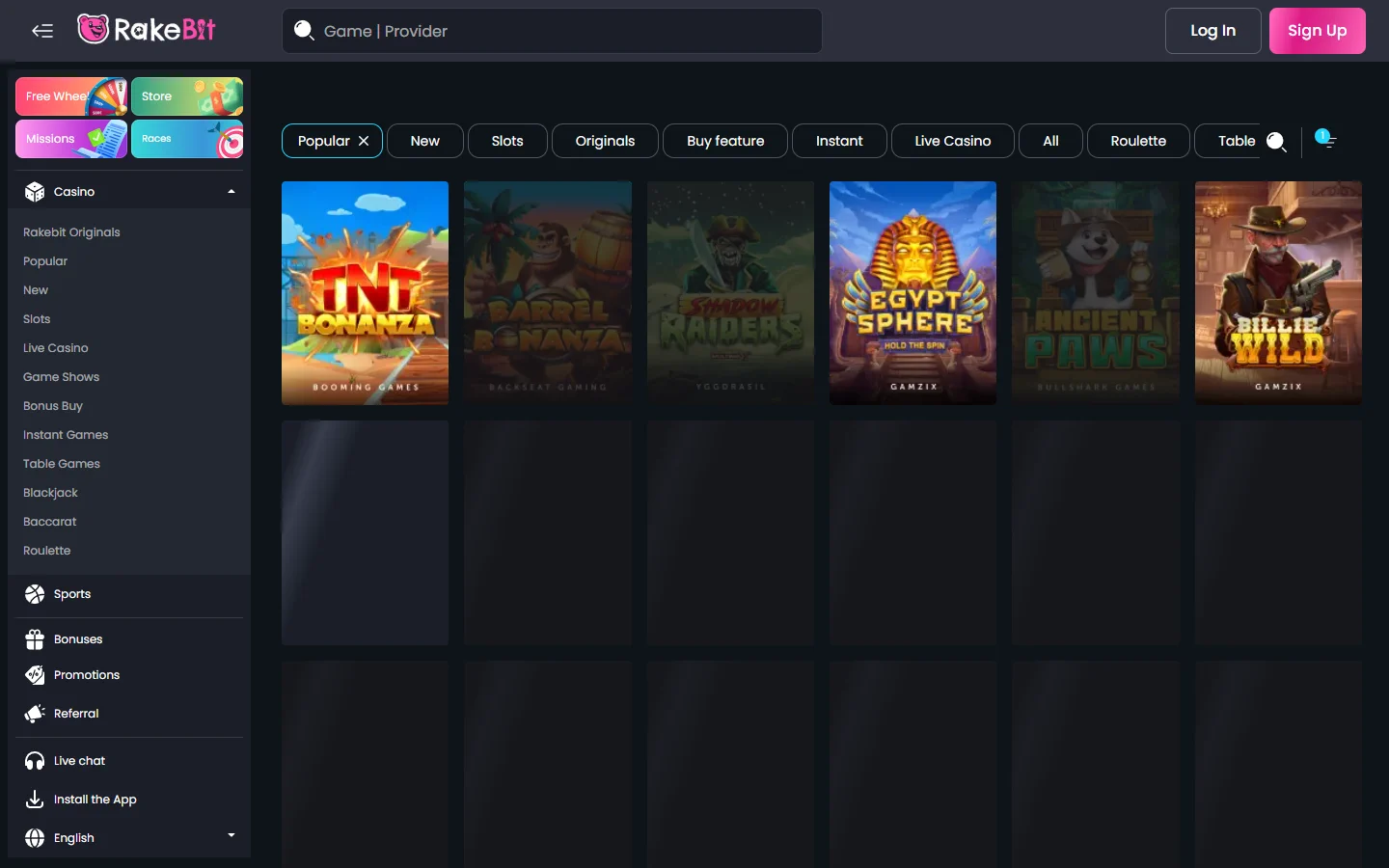Rakebit popular screenshot