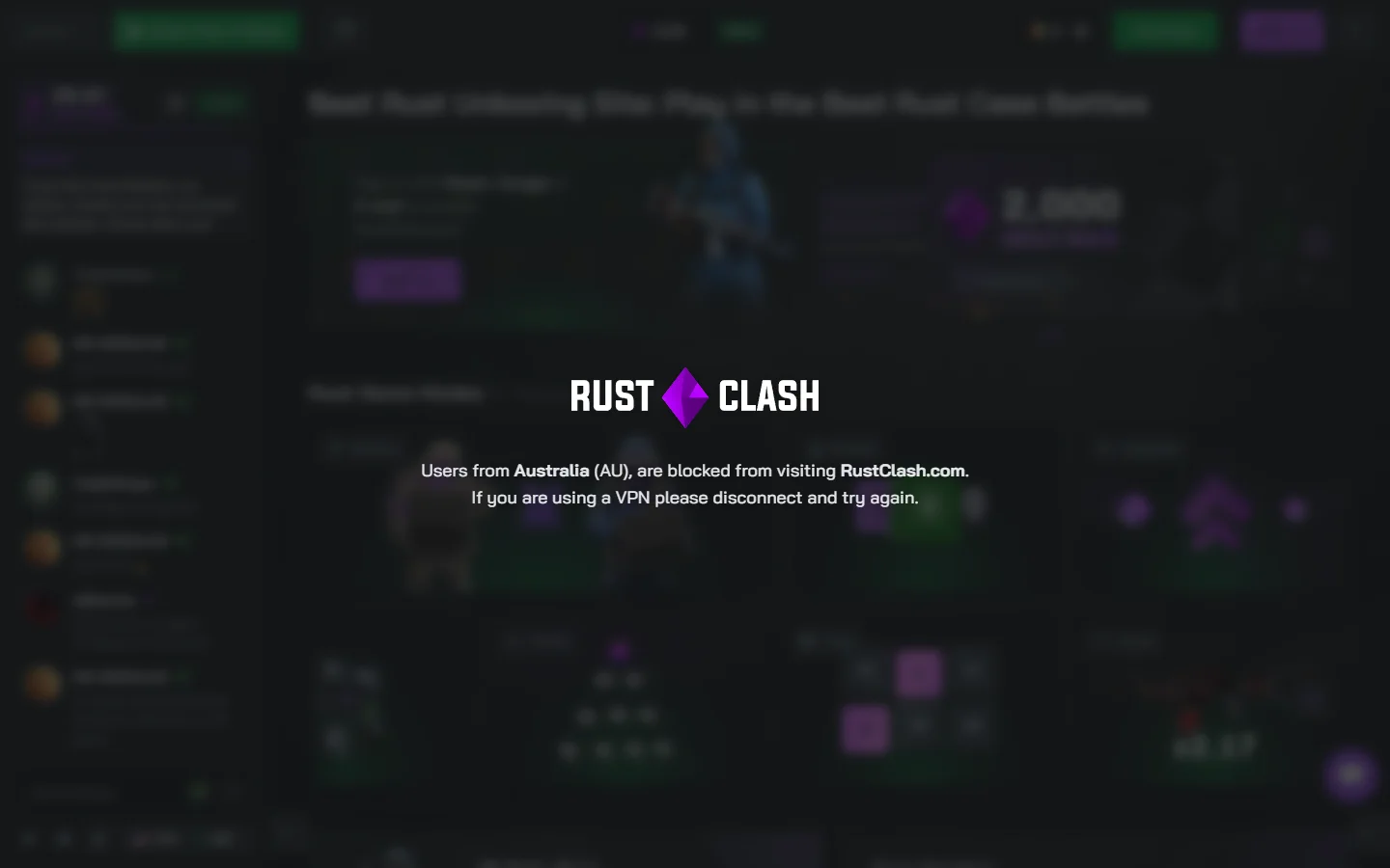 RustClash deposit screenshot