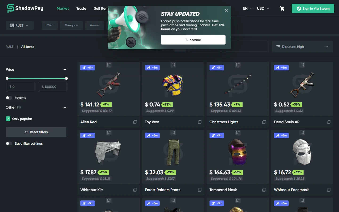 ShadowPay rust items screenshot